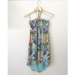 Urban Outfitters Kimchee Blue Halter High-Low Floral Dress Women’s Size XS $89
